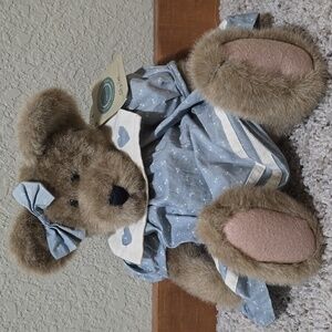 Boyds Bears Plush Teddy in Blue Dress, Skylar Thistlebeary, 16" w/tag
